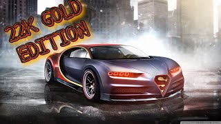 Bugatti chiron 22k gold edition in 3d model