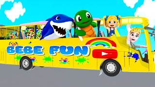 Wheels on The Bus Song (Under The Sea Version) | Bebeyay Nursery Rhymes & Kids Songs