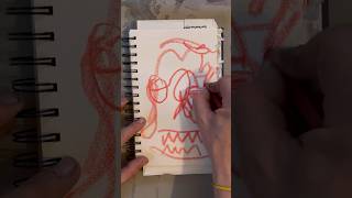 Daily Faces Challenge: Day 154/365- Speed Drawing With My Eyes Closed | Sketch Art Timelapse #shorts