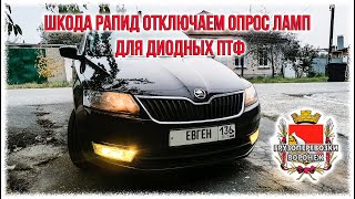 Шкода рапид отключаем опрос ламп для диодных птф