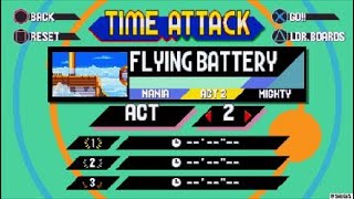 Sonic Mania Time Attack Flying Battery Zone Act 2 with Mighty