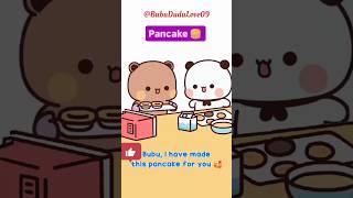 Dudu n bubu k lie pancake bnaya😍 #dudu #bubu #cute #cartoon #gomu #peachu #trending #shorts