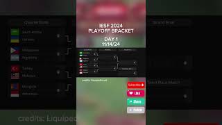 IESF PLAYOFF BRACKET DAY 1!