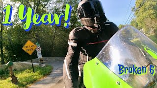 1 Year! #motorcycle #motovlog #motorbike #kawasaki #zx10r #bikelife #superbike #sportbike