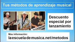 Aquí tienes tus métodos de aprendizaje musical: piano, guitarra, saxo y lectura musical.