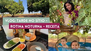 VLOG TARDE NO SÍTIO 🌾 Rotina noturna - Receita torta salgada.