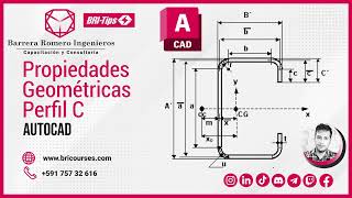 Propiedades Geométricas del Perfil C en AutoCAD