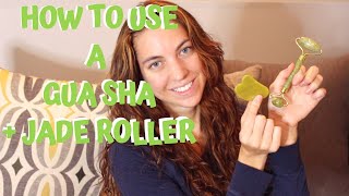 HOW I USE A GUA SHA AND JADE ROLLER | Reduced Puffiness and Lymphatic Drainage