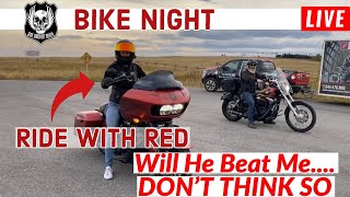 Live @ Bike Night - Slow Moto Race.. will he beat me!!?