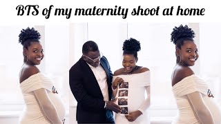 BTS of my maternity shoot at home. Indoor maternity shoot. Maternity photo ideas