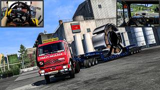 Can This Vintage Mercedes Handle a Huge Special Transport Load in ETS2 - Moza R21 Setup