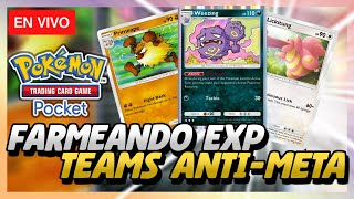 🔴EN VIVO - 💥 ROMPIENDO EL PVP CON LOS TEAMS MAS ANTI META💪 EN POKEMON TCG POCKET