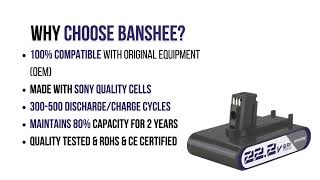 Upgrade Your Dyson with Banshee: Premium Replacement Battery for DC30, DC31, DC34, DC35