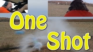 One Shot with My Vepr 7.62X54R 100 Yard Slow Motion Can Explosion