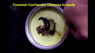 Homemade Coconut-Corriander Chutney for Idli Dosa Pongal Upma||Kobbari-Kothimeera Chutney-Sidedish