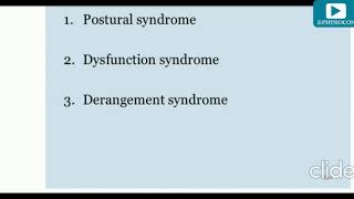 E-ENTHUSIAST E-Physiocon: TANYA GUJRAL McKenzie APPROACH TO LOW BACK PAIN