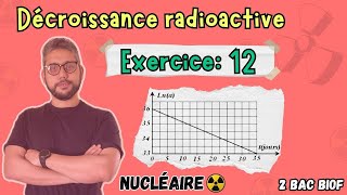 Exercice 12 - Le représentation de Ln(a)=f(t) - Décroissance radioactive☢️- Nucléaire - 2 BAC BIOF