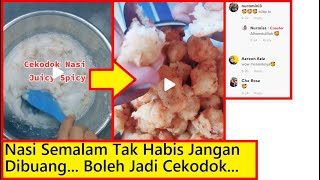 Resepi Cucur Nasi | Jemput Jemput Nasi | Cekodok Nasi Simple