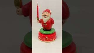 BABBO NATALE - Santa Claus with Candle Handmade Ceramic Music Box by La Gatta