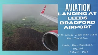 Landing at Leeds Bradford Airport, Leeds, West Yorkshire, England - 17 March, 2024