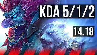 TRUNDLE vs VOLIBEAR (TOP) | 5/1/2, 500+ games | EUW Master | 14.18