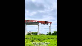 Railway bridge beam erection process