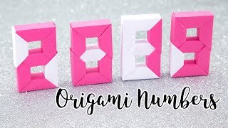 Origami Numbers Tutorial - 2019 New Year - Paper Kawaii