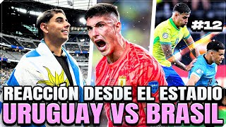 Reacción uruguayos en el estadio - Uruguay Brasil Copa América 2024