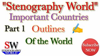 Outline Countries Name of the World Part 1 // English Shorthand //Shorthand Outline