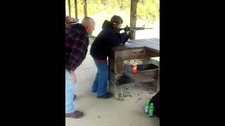 Son shooting ruger ar556 at tranquility shooting range