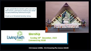 Living Faith Church, Sunday 18th December 2022