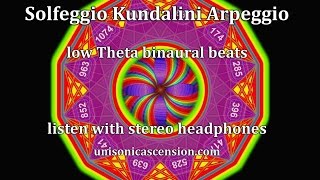 Solfeggio Kundalini Arpeggio; low Theta binaural beats