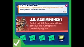 Fortnite J.B. Schimpanski Phase 5 von 5 - Interagiere mit einem Geschützturm