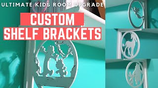 Custom Shelf Brackets for Kids Room | Calvin & Hobbes, Little Mermaid, Last Unicorn, Winnie The Pooh