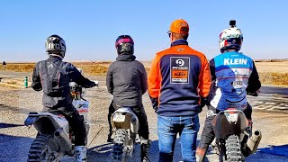 KTM 450 rally testing with pros. rally training