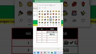 BEGINI CARA BUAT EMOJI DI EXCEL #belajarexcel #trikexcel #excelpemula #shortvideo #excel