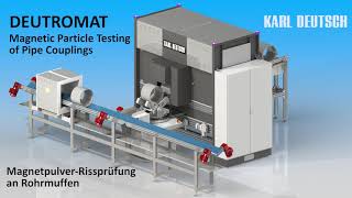 DEUTROMAT Crack Testing of Pipe Couplings / Rissprüfung an Rohrmuffen