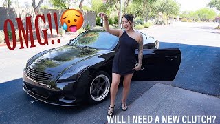 My Wife DRIVES my STICK SHIFT G37 for the 1st TIME!!…