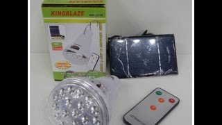 Фонарь лампа LED Светильник Solar Led Light KINGBLAZE GD 5016 c ДУ + солнечная панель