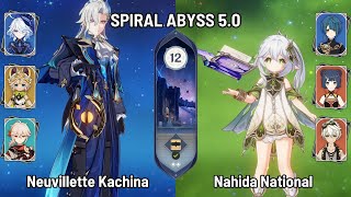 C0 Neuvillette Furina Kachina Team | C1 Nahida National | New Spiral Abyss 5.0 | Genshin Impact