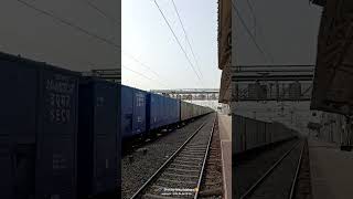 WAG- 7 RTM Full Loaded Goods Train Slow skip datia 90 KM/h #rtm #tracksounds #longvideoviral #train