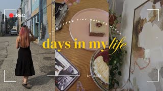 whitehorse diaries: cafe hopping ☕, weekly routine, grwm, getting my hair done from pink to black 🖤