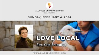 'LOVE LOCAL' - Rev. Kate Braestrup