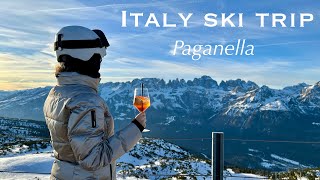 Travel Vlog - Dolomites Ski Trip 🇮🇹 Italy - first time skiing and lots of tasty food