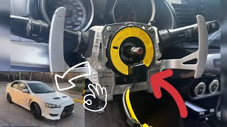 COMO🤔Cambiar clock spring en un LANCER GTS(paletas de cambios en volante )