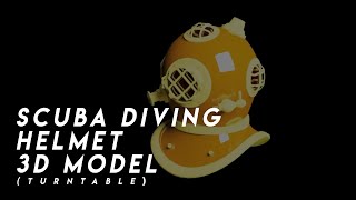 Scuba Diving Helmet 3d Model Turntable | Assignment