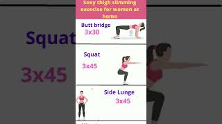 thigh fat burning exercise for women #shorts