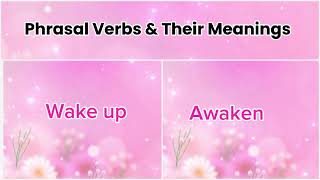 Phrasal Verbs &Their Meanings