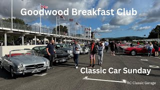 Taking the Etype to Goodwood Breakfast Club Classic car Sunday