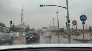 Driving in Riyadh: Rainy Day Road Driving In Riyadh Saudi Arabia 2022